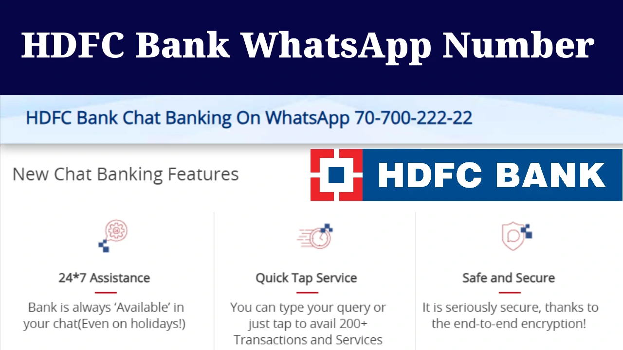 HDFC Bank WhatsApp Number