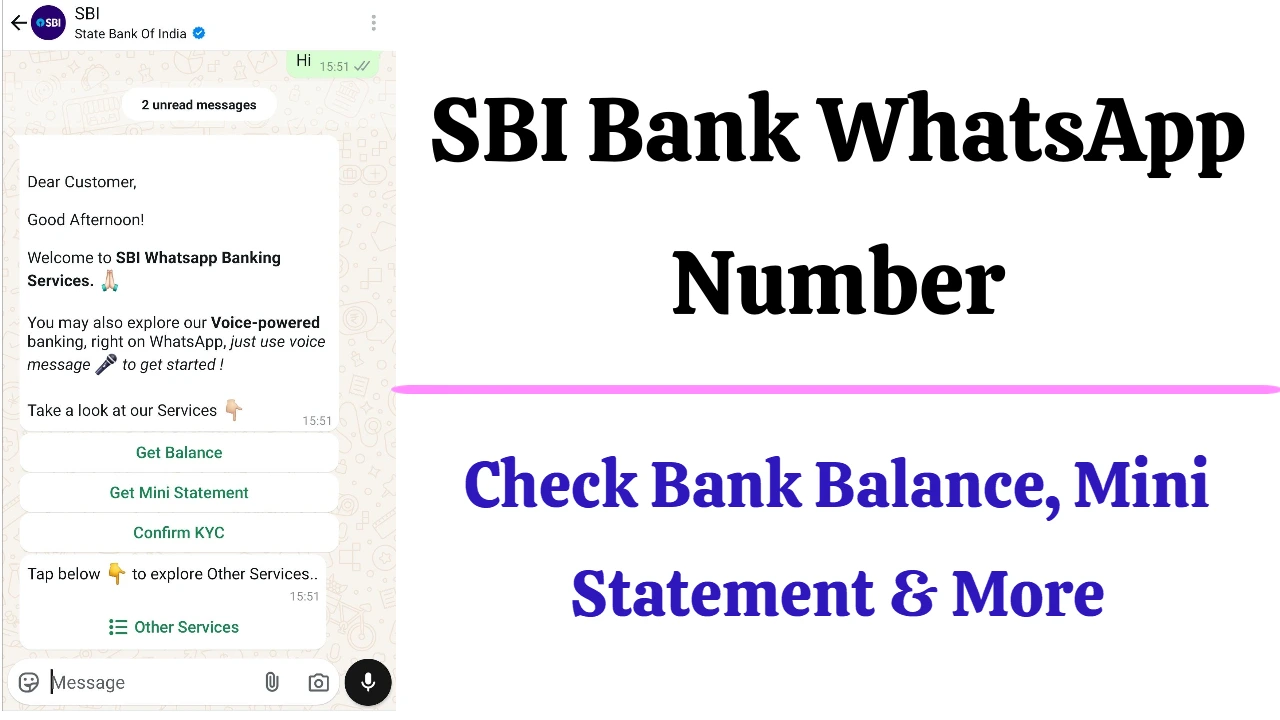 SBI Bank WhatsApp Number